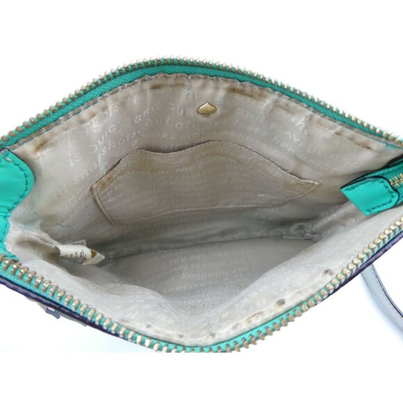 Kate Spade New York Green Patent Leather Crossbody Bag With Adjustable Strap & G - Picture 9 of 16